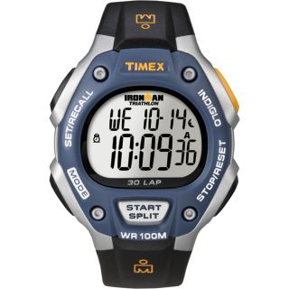 Timex T5E9319J Mens Ironman Traditional 30 lap Black/ Blue Watch