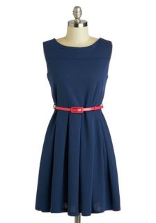 'Tis a Shift to Be Simple Dress in Navy  Mod Retro Vintage Dresses