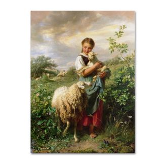 Johann Hofner The Shepherdess 1866 Canvas Art   17534575  