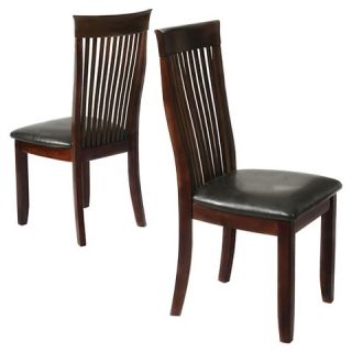 Nassau Dining Chair Wood/Burnt Red Opaque (Set of 2)   Homelegance