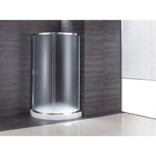 OVE Decors 34 in. x 34 in. x 76 in. Shower Kit with Intimacy Glass, Shower Base in White OVE Breeze 34 Kit Paris glass no walls