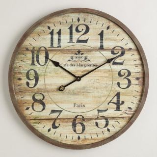 Norah Gray Wash Wood Clock