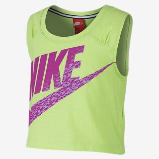 Nike Futura Mesh Back Cropped Preschool Girls Top.