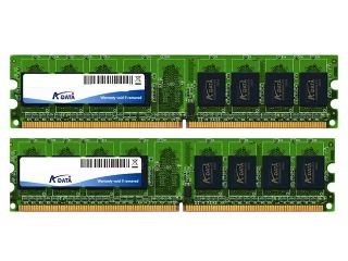 ADATA Value Series 2GB (2 x 1GB) 240 Pin DDR2 SDRAM DDR2 800 (PC2 6400) Dual Channel Kit Desktop Memory Model ADQVE1A16KN
