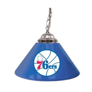 Trademark Global Philadelphia 76ers NBA 14 in. Single Shade Stainless Steel Hanging Lamp NBA1200 PH