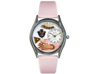 Jewelry Lover Pink Pink Leather And Silvertone Watch #S0910013