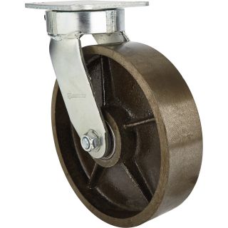 Strongway 8in. Swivel Kingpinless Steel Caster — 2000-Lb. Capacity  1,500 Lbs.   Above