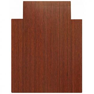 Roll Up Dark Cherry Bamboo Chair Mat with Lip   36" x 48"   7548570