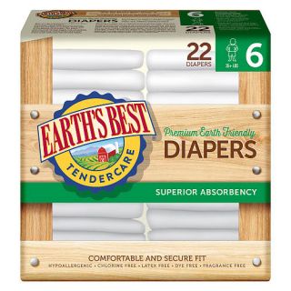 Earth's Best TenderCare Superior Absorbency Size 6 Diapers   22 Count    Hain Celestial Group