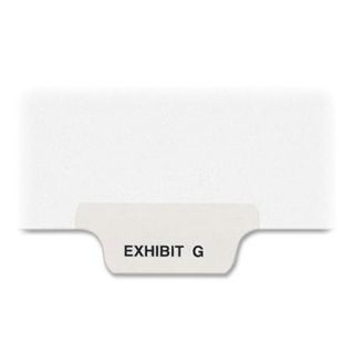 Avery Individual Bottom Tab Legal Exhibit Dividers   Printedexhibit G   5 Tab[s]/set   8.50" X 11"   25 / Pack   White Divider   White Tab (AVE11946)