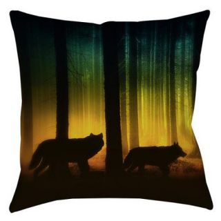 Thumbprintz Tracking Wolves Indoor/Outdoor Throw Pillow