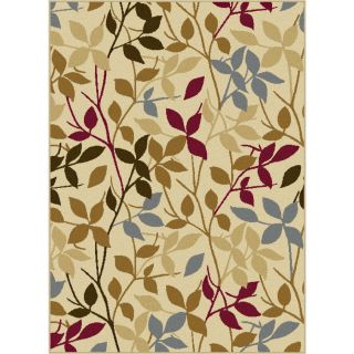 Tayse Laguna Ivory Rectangular Indoor Woven Area Rug (Common: 8 x 10; Actual: 90 in W x 118 in L)