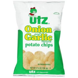 Utz Onion & Garlic Flavored Potato Chips, 3.75 oz