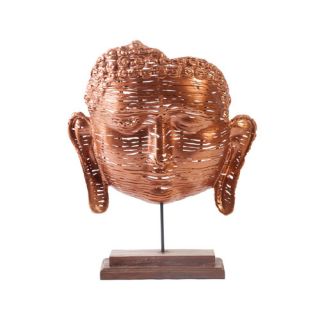 Copper Woven Buddha Face Bust
