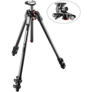 Manfrotto MT190CXPRO3 Carbon Fiber Tripod with XPRO Geared
