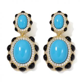 Joan Boyce "Beauty From the Desert" Simulated Turquoise, Black Stone and Clear    7678111