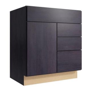 Cardell Fiske 30 in. W x 34 in. H Vanity Cabinet Only in Ebon Smoke VCD302134DR3.AF3M7.C64M