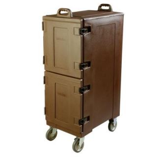 Carlisle 2 Compartment Polyethylene Wheeled Insulated Pan Carrier in Brown PC600N01