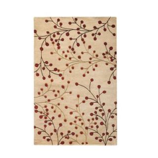 Home Decorators Collection Springtime White and Red 2 ft. 3 in. x 3 ft. 9 in. Area Rug 0112600410