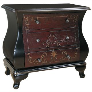 Hand painted Distressed Espresso Finish Bombay Accent Chest   15444953