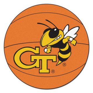 FANMATS NCAA Georgia Tech Orange 2 ft. 3 in. x 2 ft. 3 in. Round Accent Rug 2339