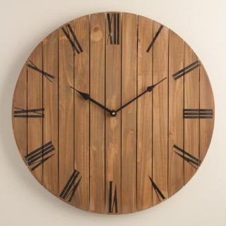 Slatted Wood Wall  Clock