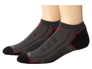 adidas Climacool® II 2 Pack No Show Socks Graphite/Black/Light Scarlet