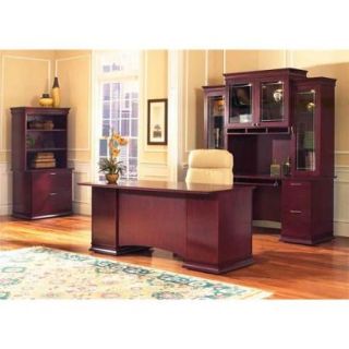 Westboro Office Set w TriCabinet Overhead (72 in. File/File drawers/Honey Cherry)