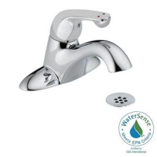 Delta Commercial 4 in. Centerset Single Handle Low Arc Bathroom Faucet in Chrome 523LF HGMHDF