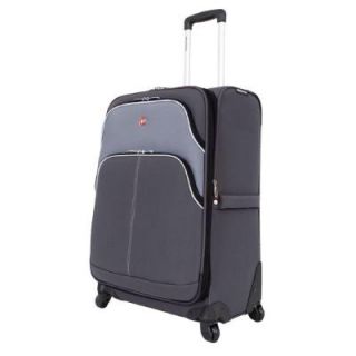 SWISSGEAR 24.5 in. Grey and Silver Spinner Suitcase 7377424167