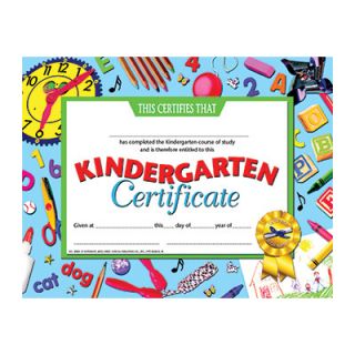 Hayes School Publishing Kindergarten Certificate