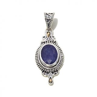 Bali Designs by Robert Manse Tanzanite Sterling Silver Pendant with 18K Accents   7737911