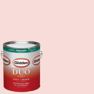 Glidden DUO 1 gal. #HDGR55U Pink Mimosa Semi Gloss Latex Interior Paint with Primer HDGR55U 01S