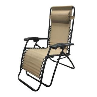 Caravan Sports Infinity Beige Zero Gravity Patio Chair 80009000150