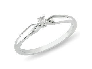 0.05ct Diamond TW Solitaire Ring Silver