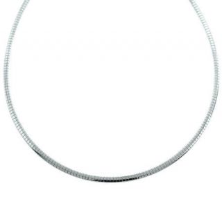 Sterling Silver 3.0mm Round Omega 16 Necklace —