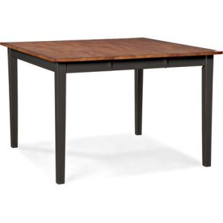 Imagio Home Arlington Gathering Height Dining Table with Leaf, Black and Java