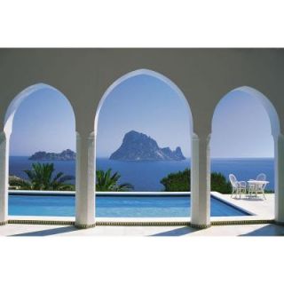Komar 106 in. x 153 in. Pool and Arches, Mallorca Wall Mural 8 067