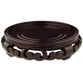Wooden Carved Rosewood Pedestal Stand (China) 11.5" Width