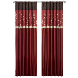 Lush Decor Cocoa Blossom Rod Pocket Curtain Panel