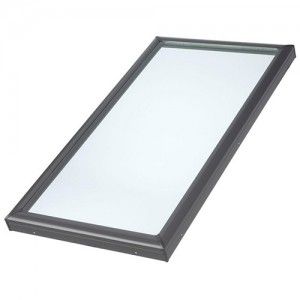 VELUX FCM 1446 0005ECL Skylight, 14 1/2" W x 46 1/2" H Tempered LowE3 Glass Fixed Curb Mount w/ECL Flashing
