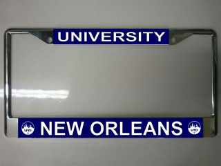 University of New Orleans Photo License Frame.  Free Screw Caps Included