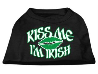 Mirage Pet Products 51 61 LGBK Kiss Me Im Irish Screen Print Shirt Black  Lg   14