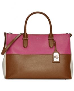Lauren Ralph Lauren Newbury Tricolor Double Zip Satchel   Handbags