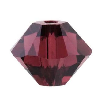 Swarovski Crystal, #5328 Bicone Beads 3mm, 25 Pieces, Burgundy