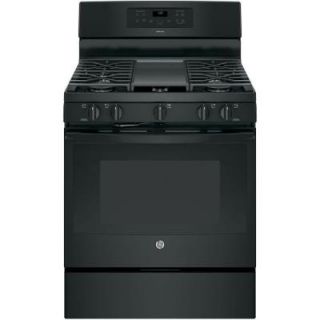 GE Adora 5.0 cu. ft. Gas Range with Self Cleaning Convection Oven in Black JGB720DEJBB
