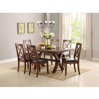 Better Homes and Gardens Maddox 7 Piece Dining Set, Brown