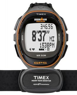 Timex Watch, Unisex Digital Run Trainer GPS Heart Rate Monitor Black