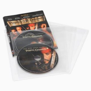 Atlantic 25 CD DVD or Blu Ray Media Living Clear Movie Sleeves 74604729