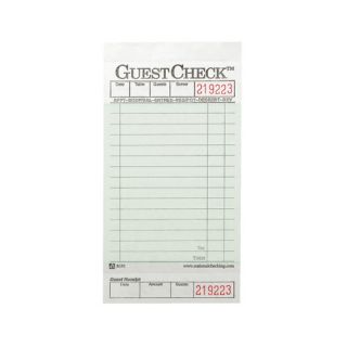 Guest Check Pad with Stub
